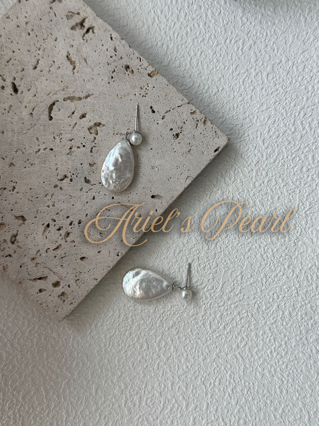 Baroque Pearl Drop Stud Earrings – Freshwater Pearls, S925 Sterling Silver