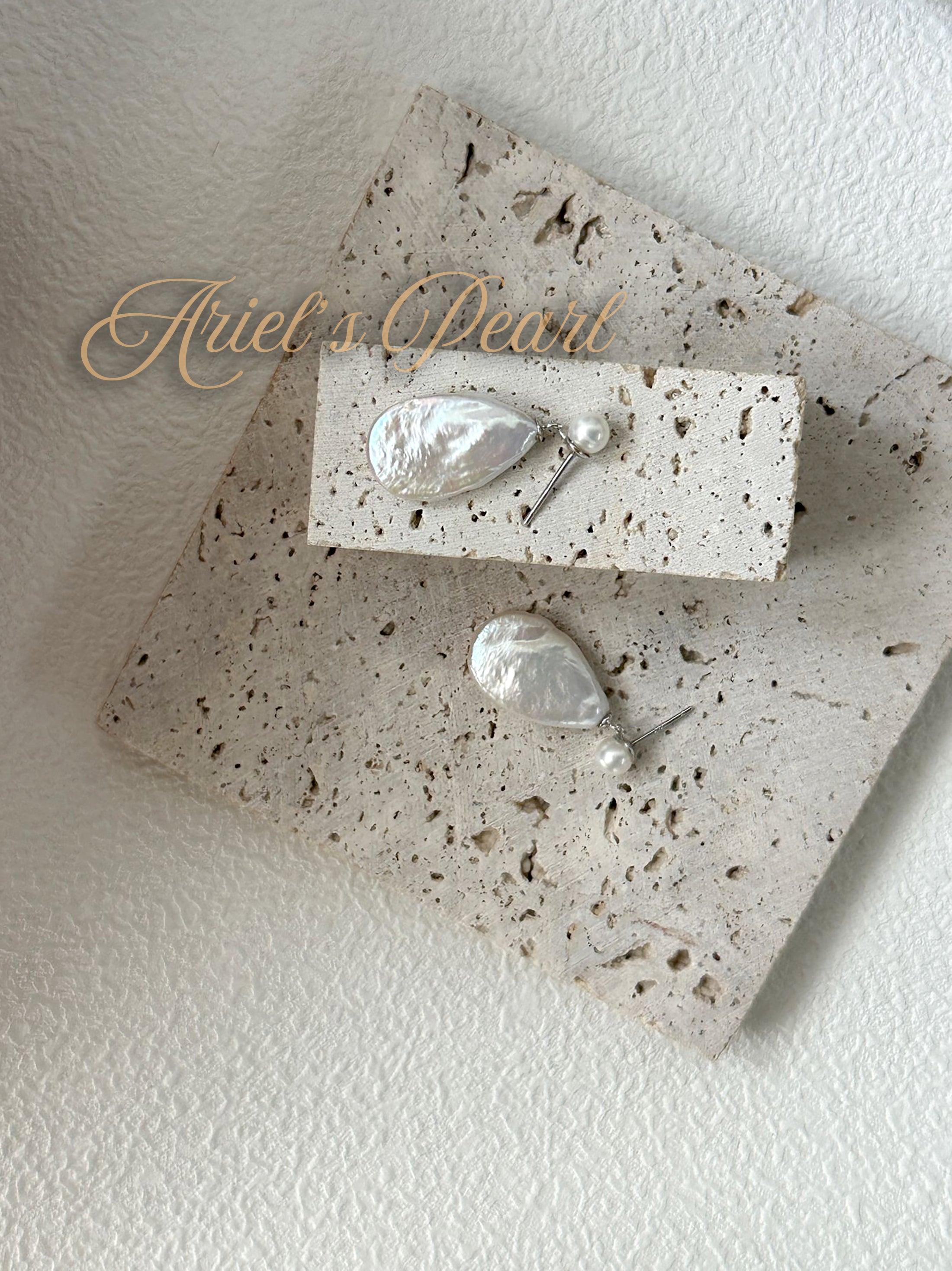 Baroque Pearl Drop Stud Earrings – Freshwater Pearls, S925 Sterling Silver