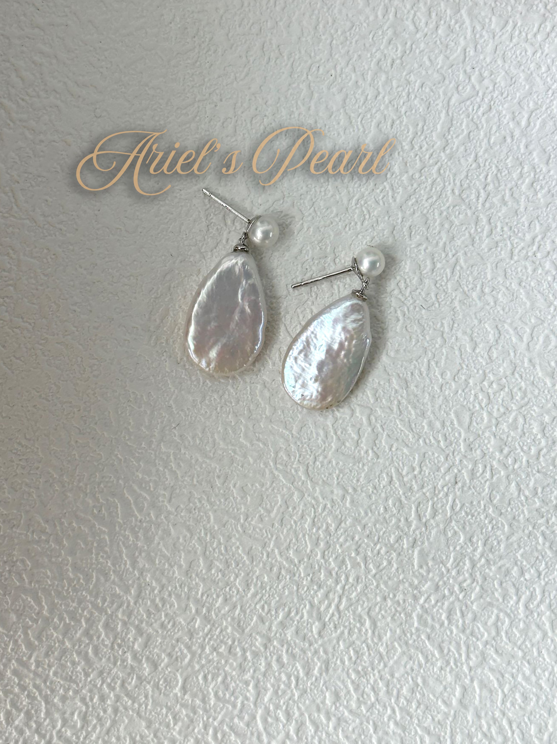 Baroque Pearl Drop Stud Earrings – Freshwater Pearls, S925 Sterling Silver