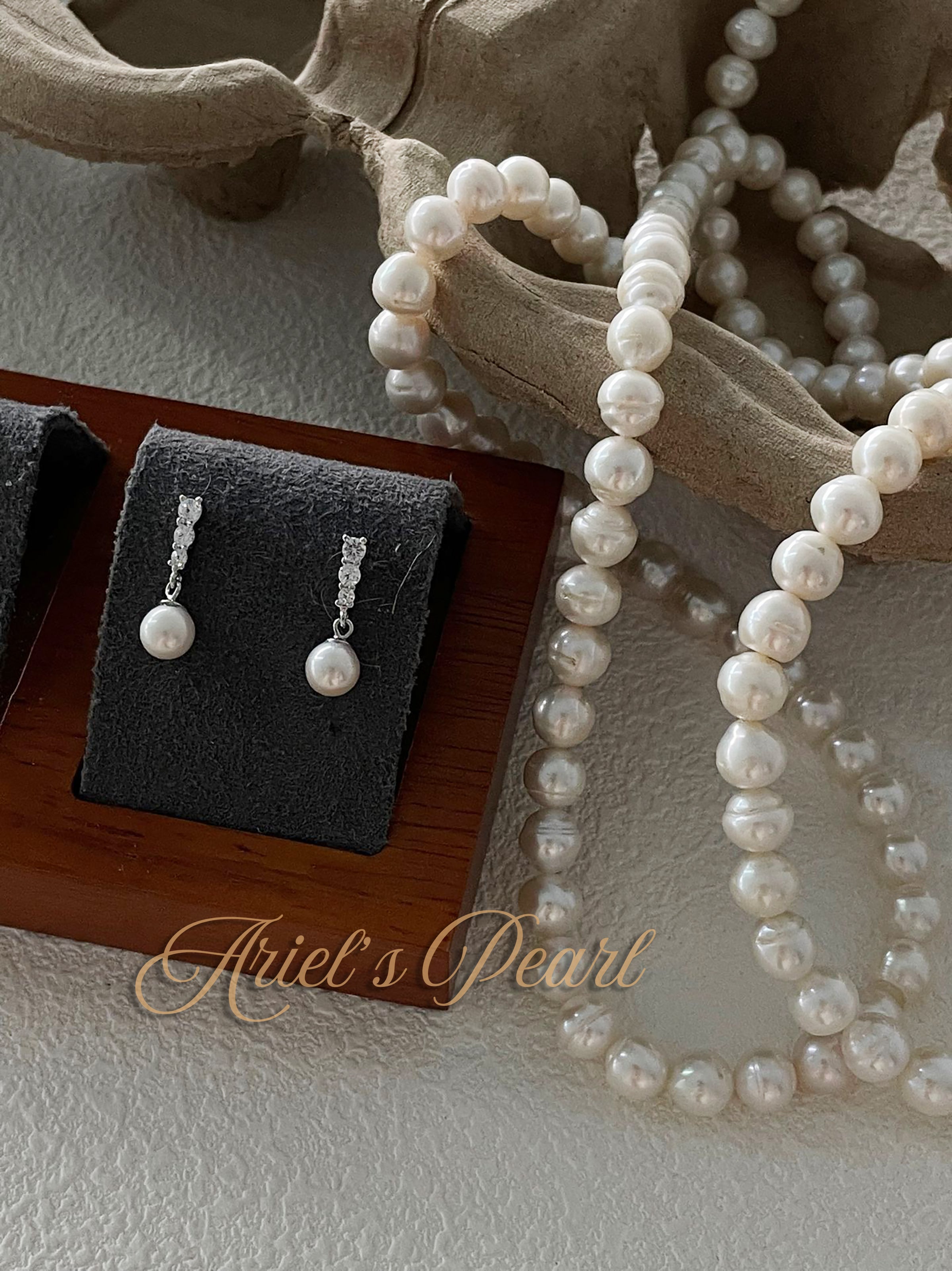 Classic Pearl Drop Earrings – Freshwater Pearls, Sterling Silver Jewelry