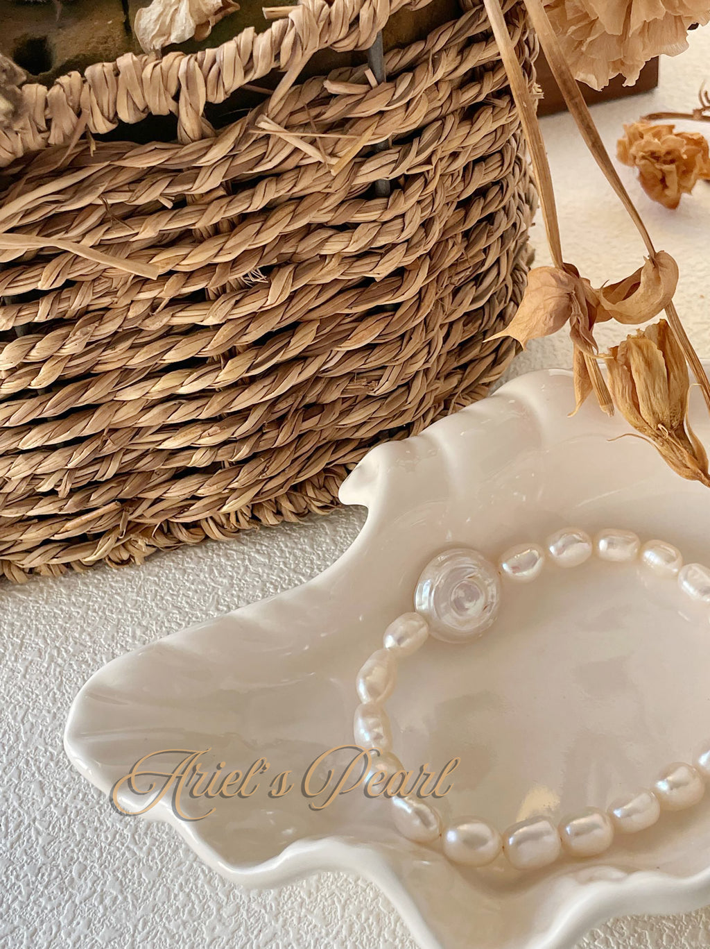 Baroque Beaded Pearl Necklace – Freshwater Pearls with Magnetic Metal Clasp