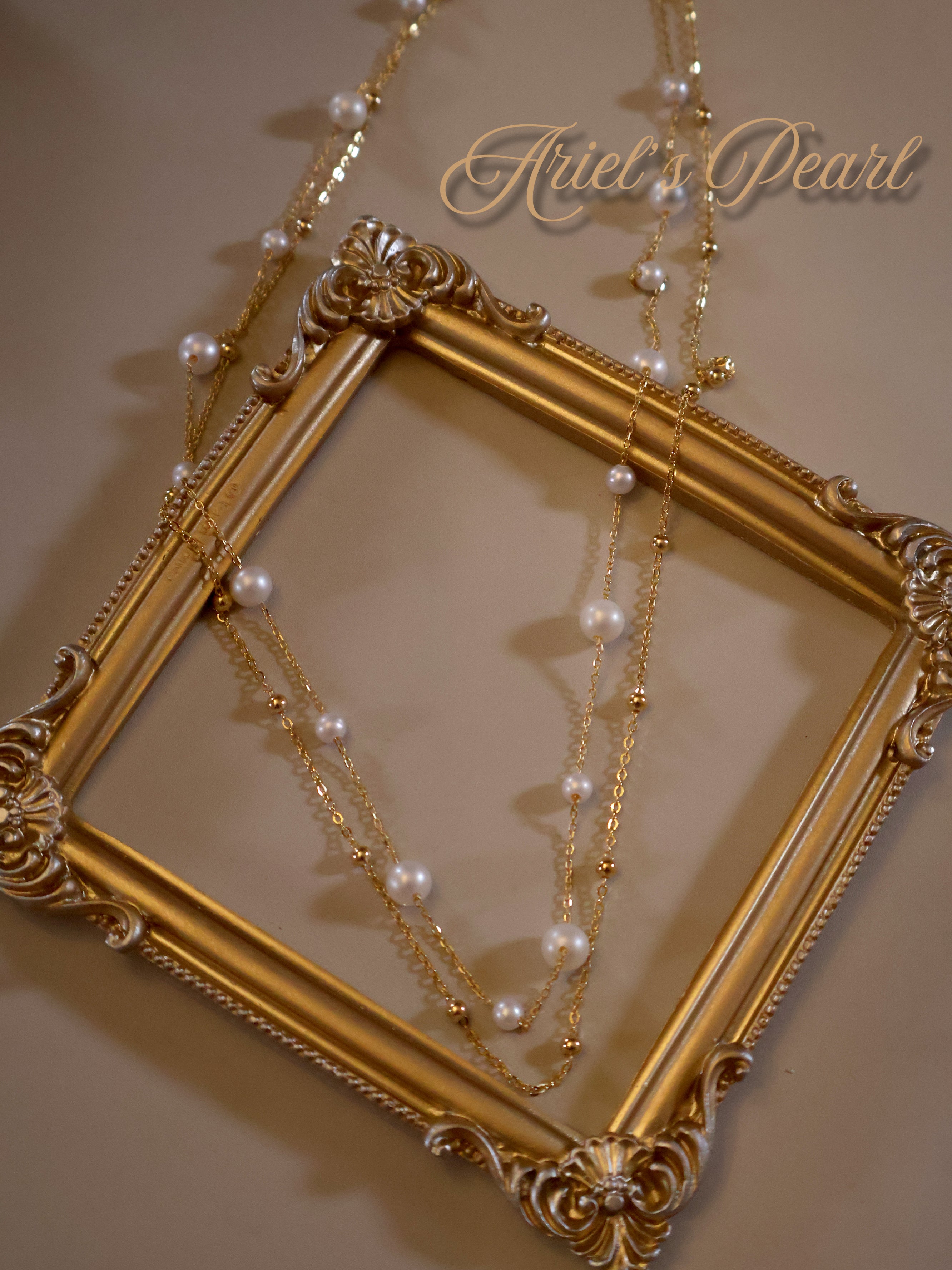 Layered Freshwater Pearl Necklace – Gold Plated 925 Silver Double Chain