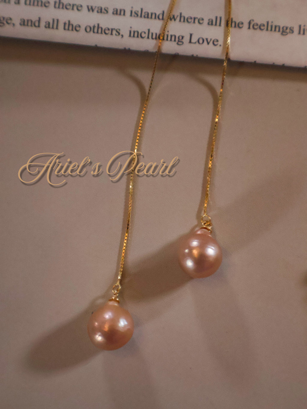 Freshwater Baroque Pearl Threader Earrings – Long Chain Drop in Sterling Silver