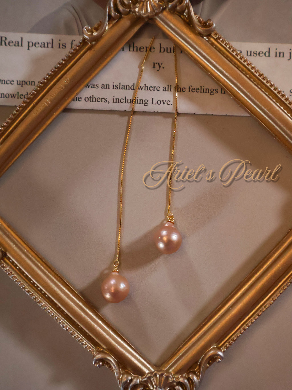 Freshwater Baroque Pearl Threader Earrings – Long Chain Drop in Sterling Silver