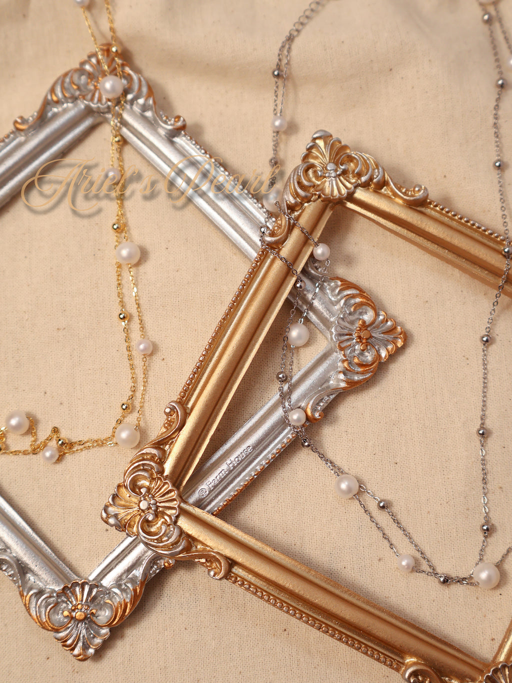 Layered Freshwater Pearl Necklace – Gold Plated 925 Silver Double Chain