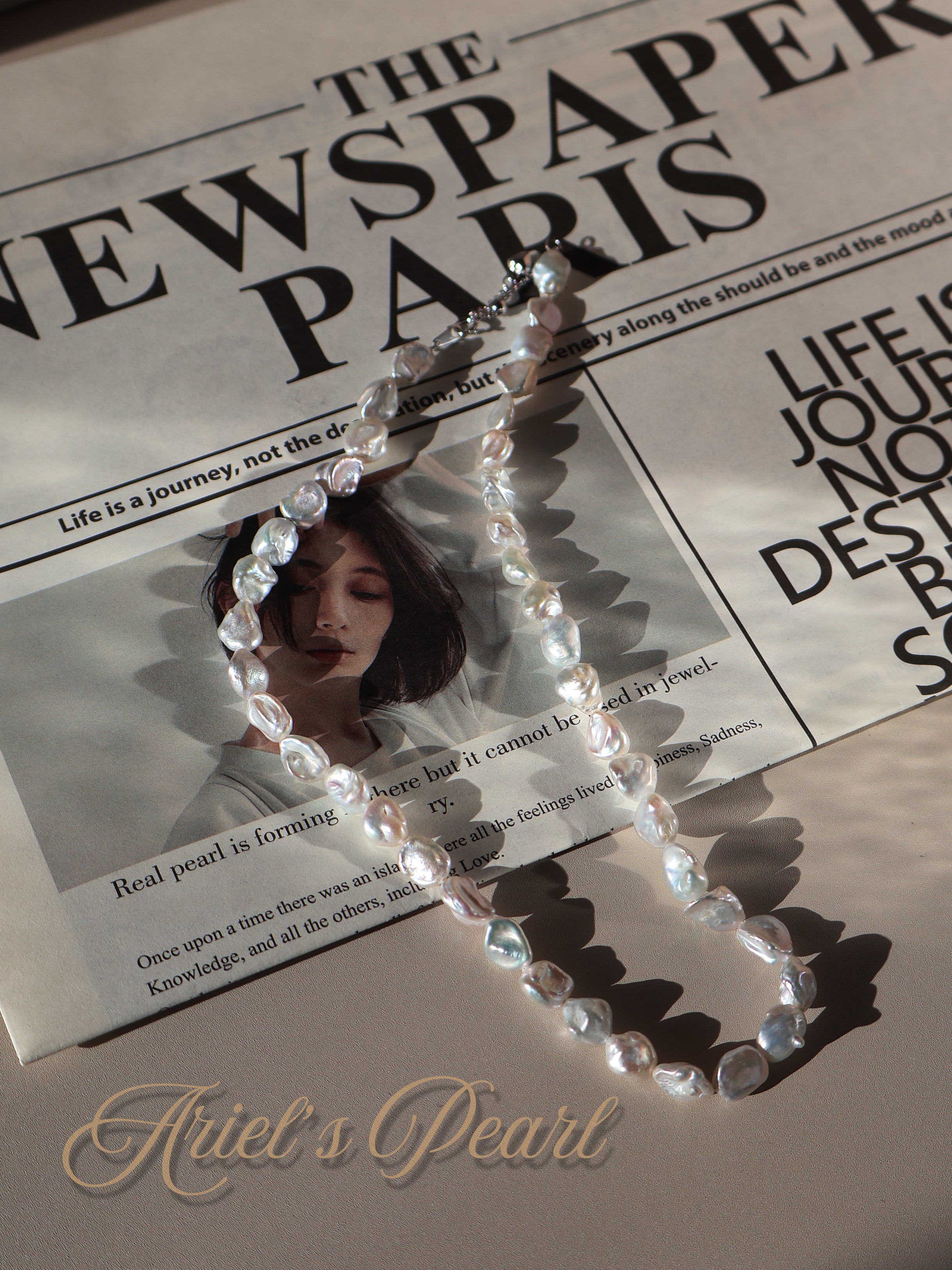 Baroque Freshwater Pearl Necklace – Natural Baroque Pearls, Adjustable Length