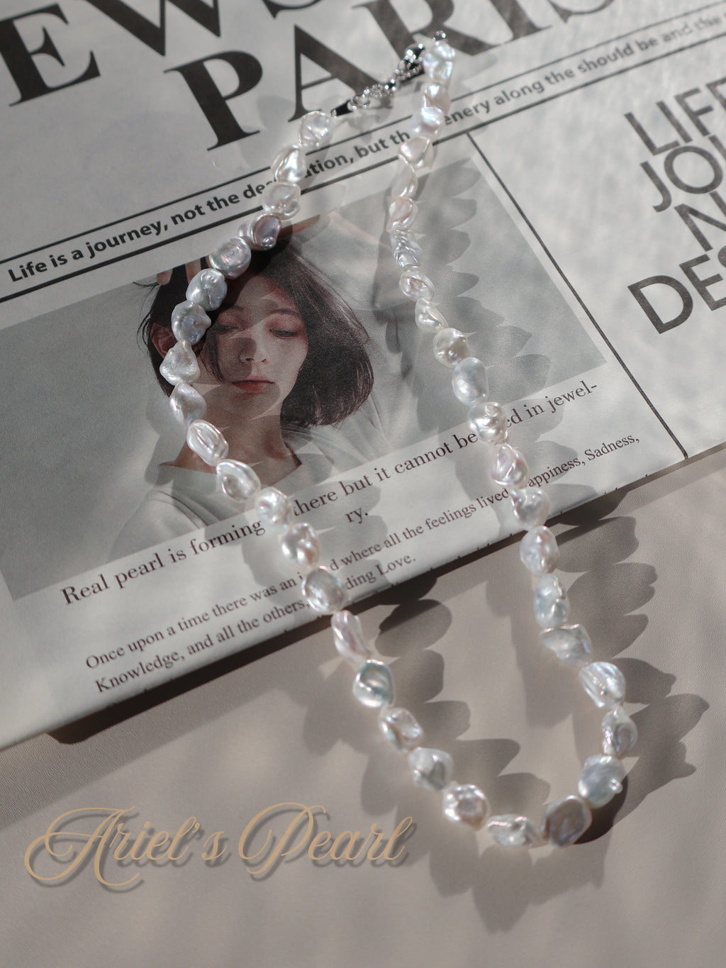 Baroque Freshwater Pearl Necklace – Natural Baroque Pearls, Adjustable Length