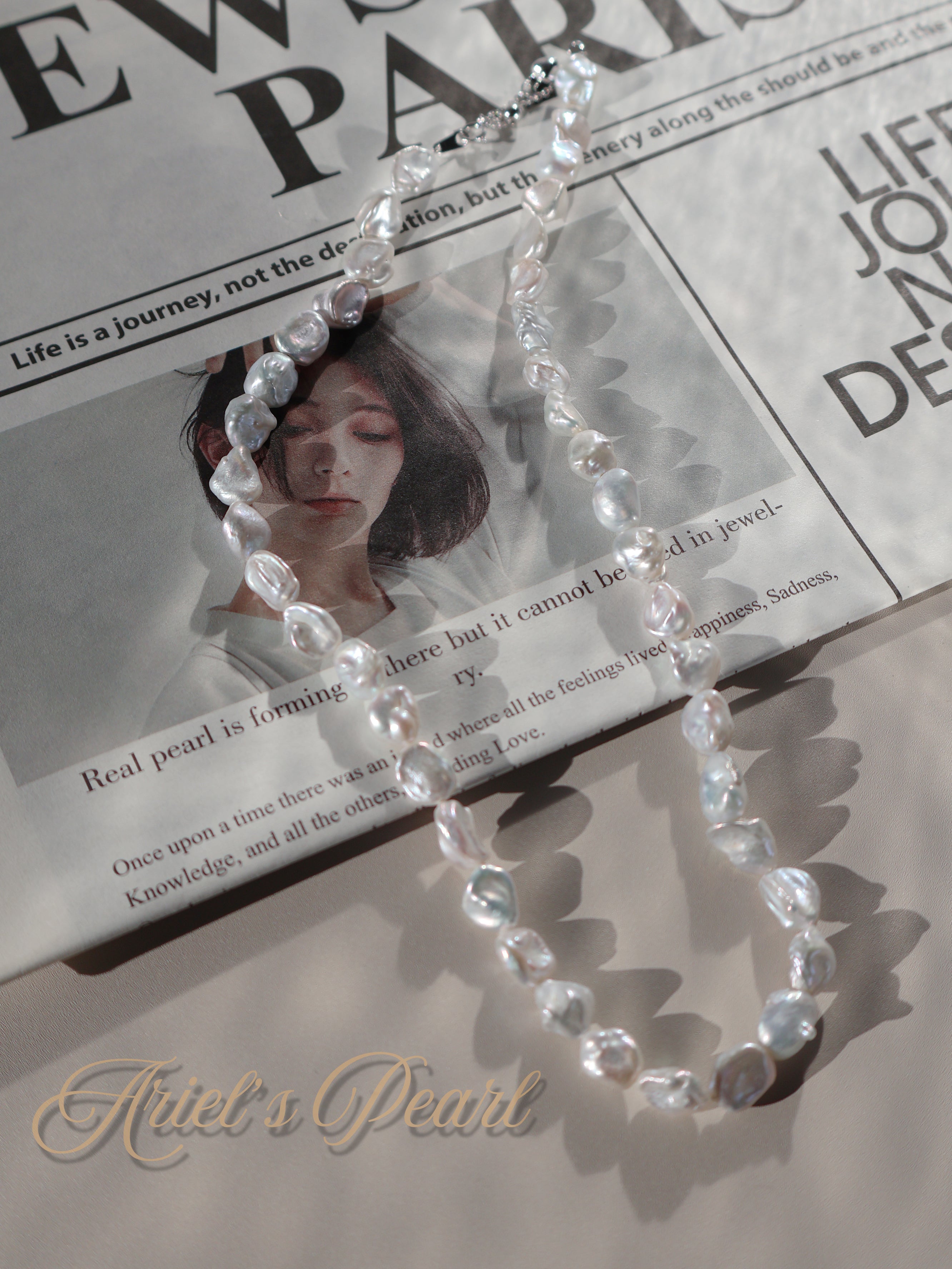 Baroque Freshwater Pearl Necklace – Natural Baroque Pearls, Adjustable Length