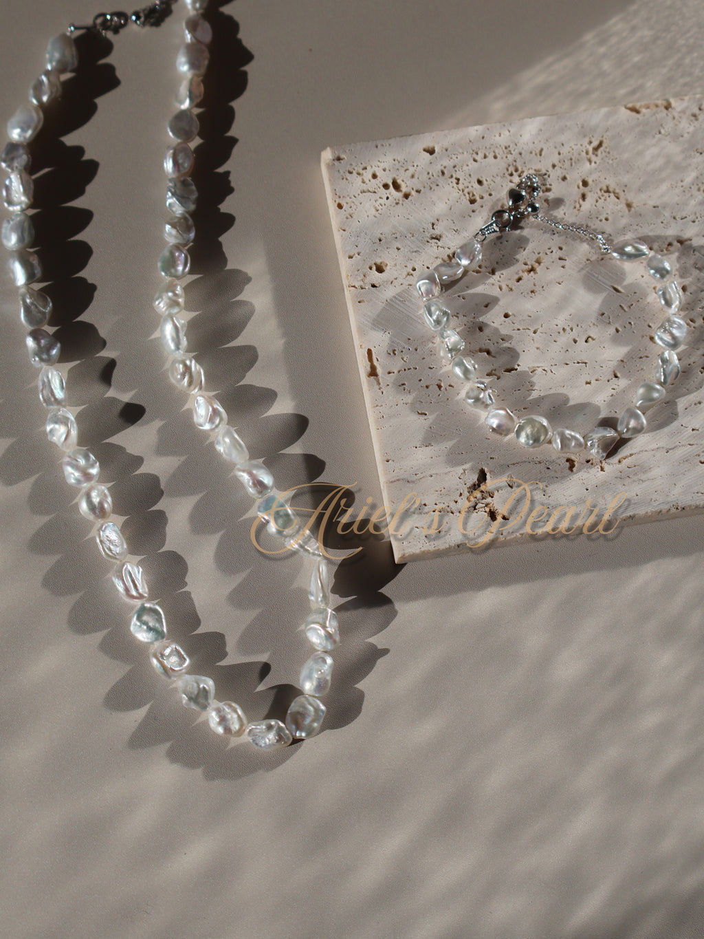 Baroque Freshwater Pearl Necklace – Natural Baroque Pearls, Adjustable Length