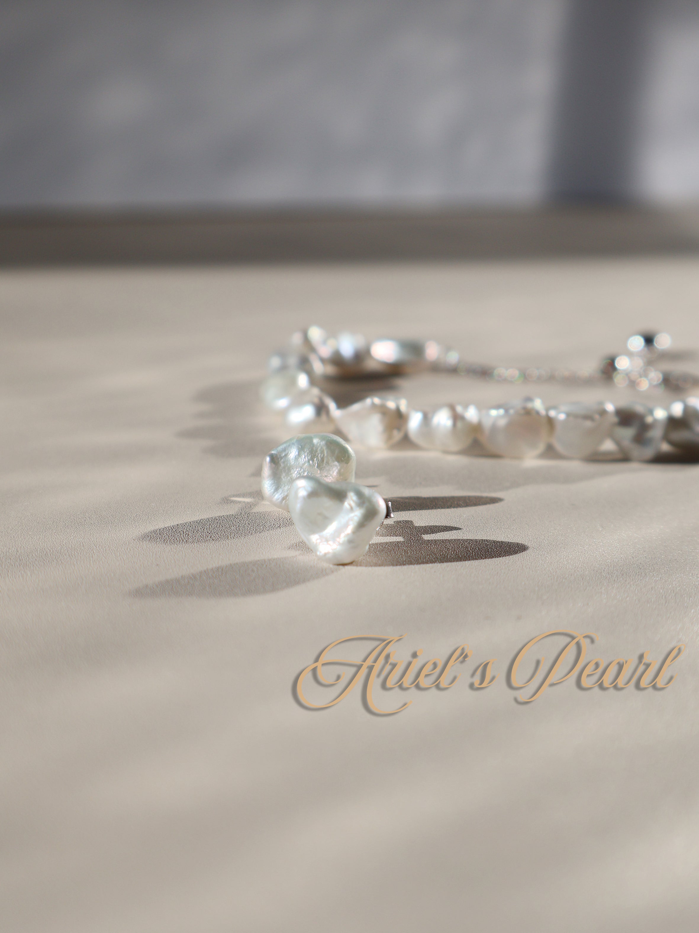 Small Sculpted Pearl Stud Earrings – Baroque Pearls in S925 Sterling Silver