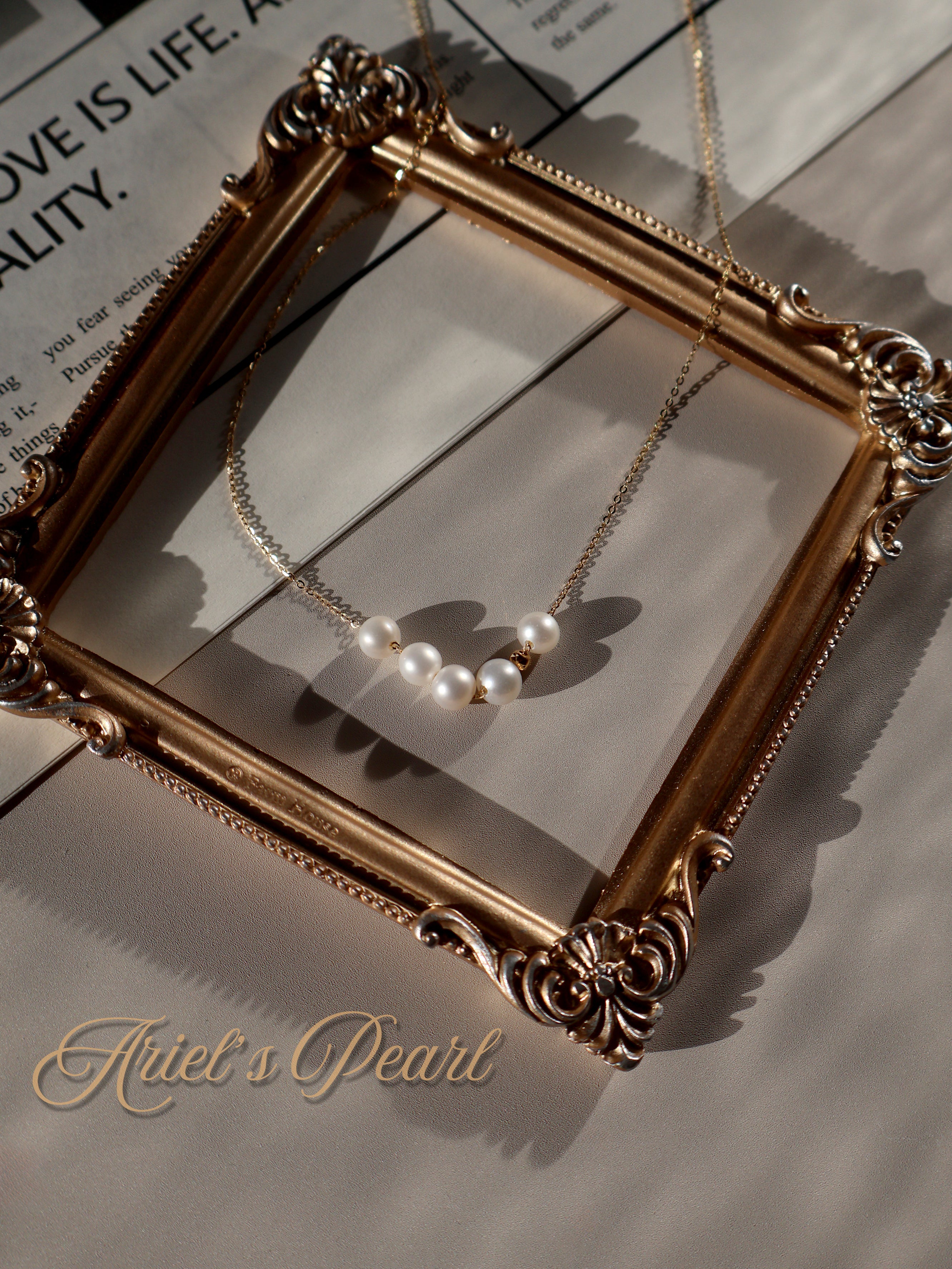 Pearl Bar Necklace – Freshwater Pearls in Sterling Silver