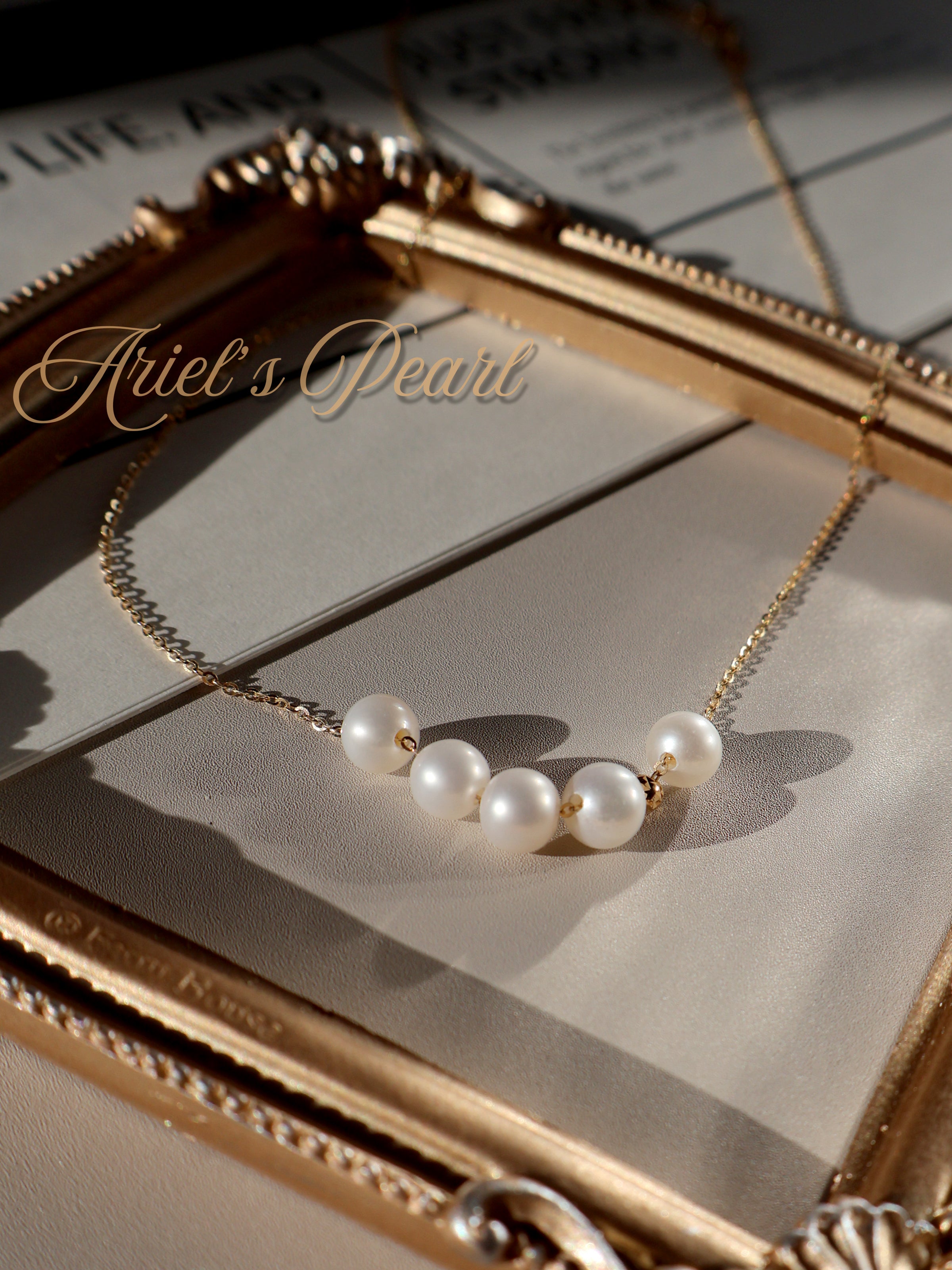 Pearl Bar Necklace – Freshwater Pearls in Sterling Silver