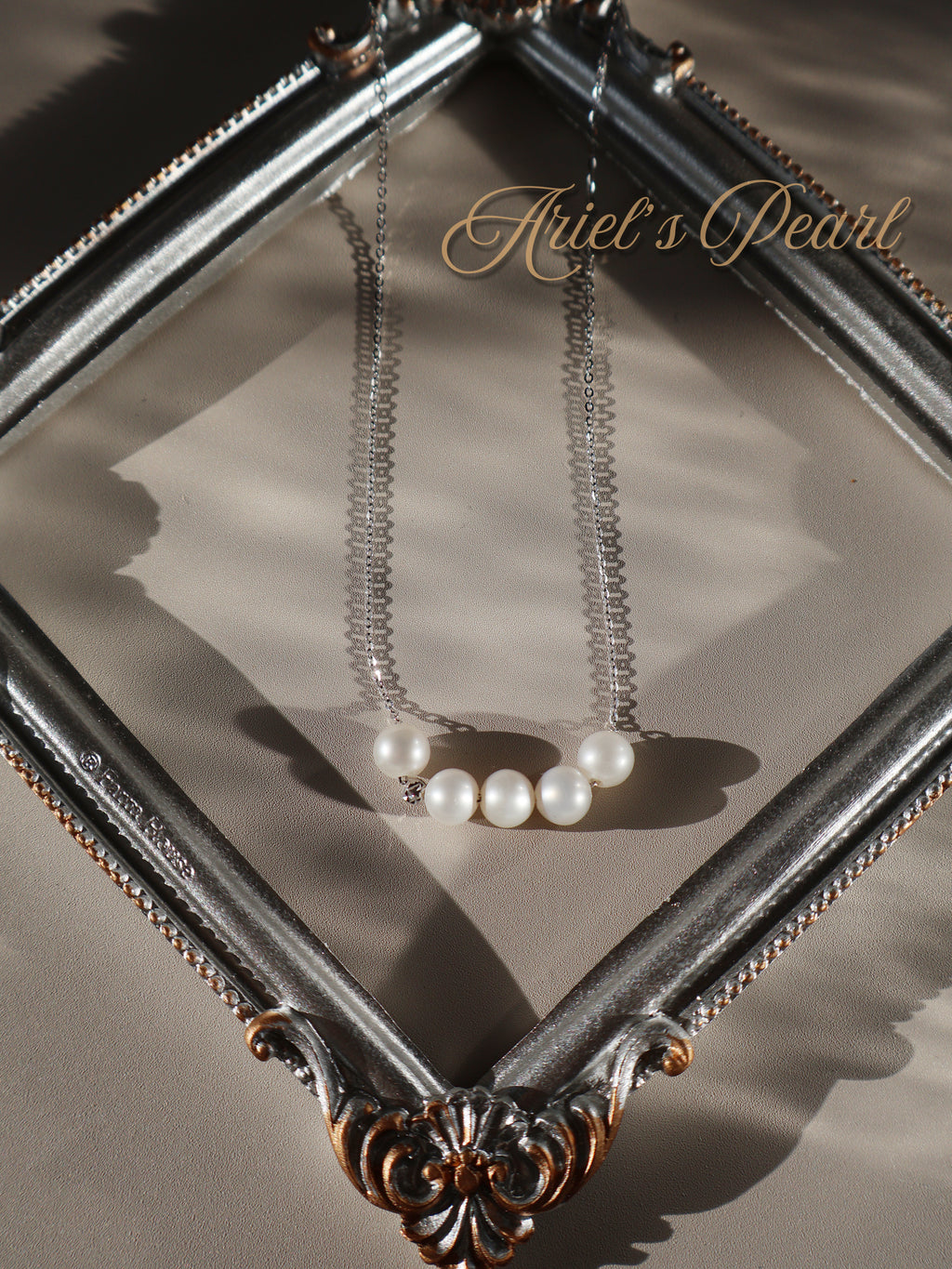 Pearl Bar Necklace – Freshwater Pearls in Sterling Silver