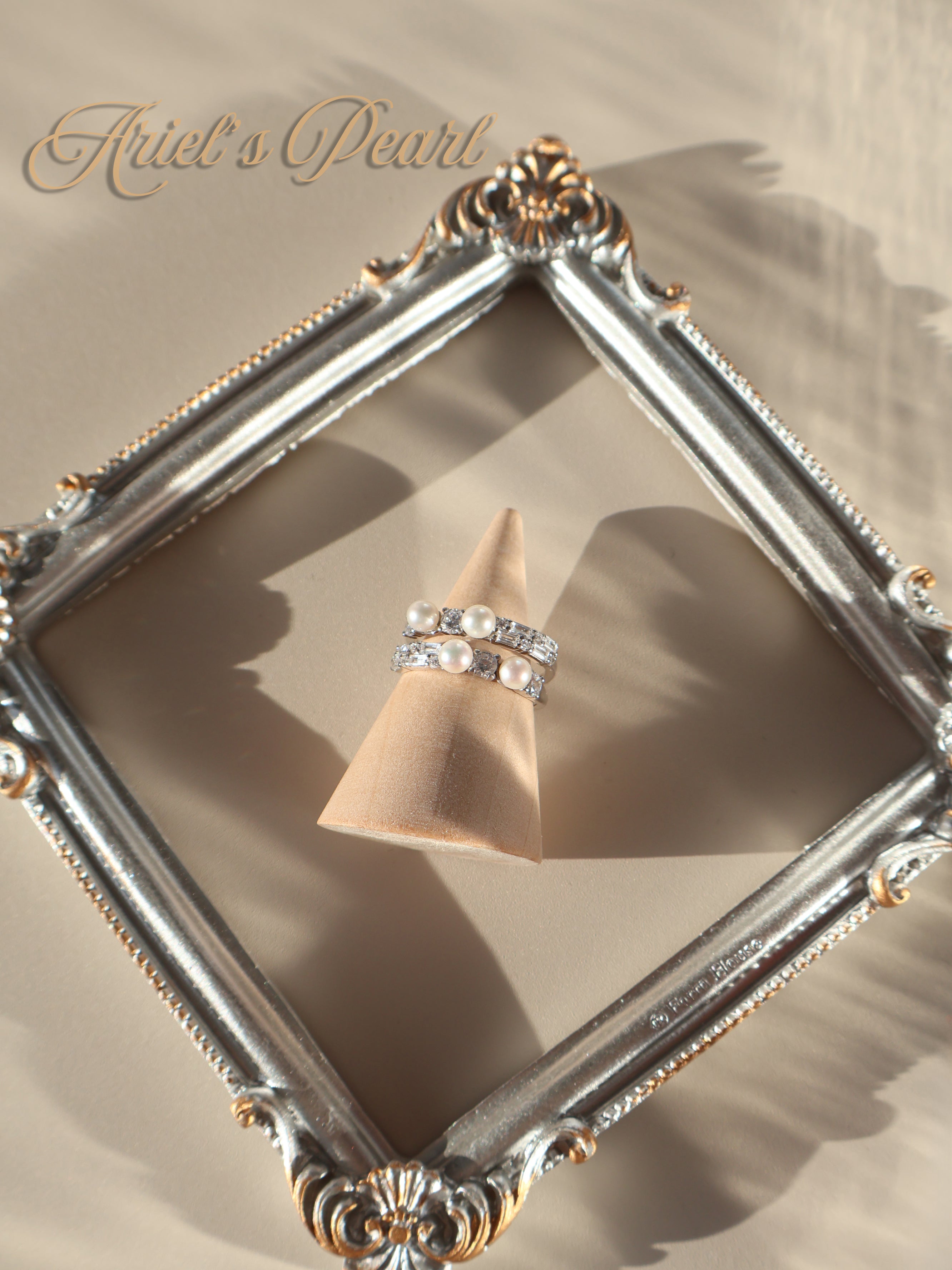 Double Band Pearl Cuff Ring – Sterling Silver with Freshwater Pearls