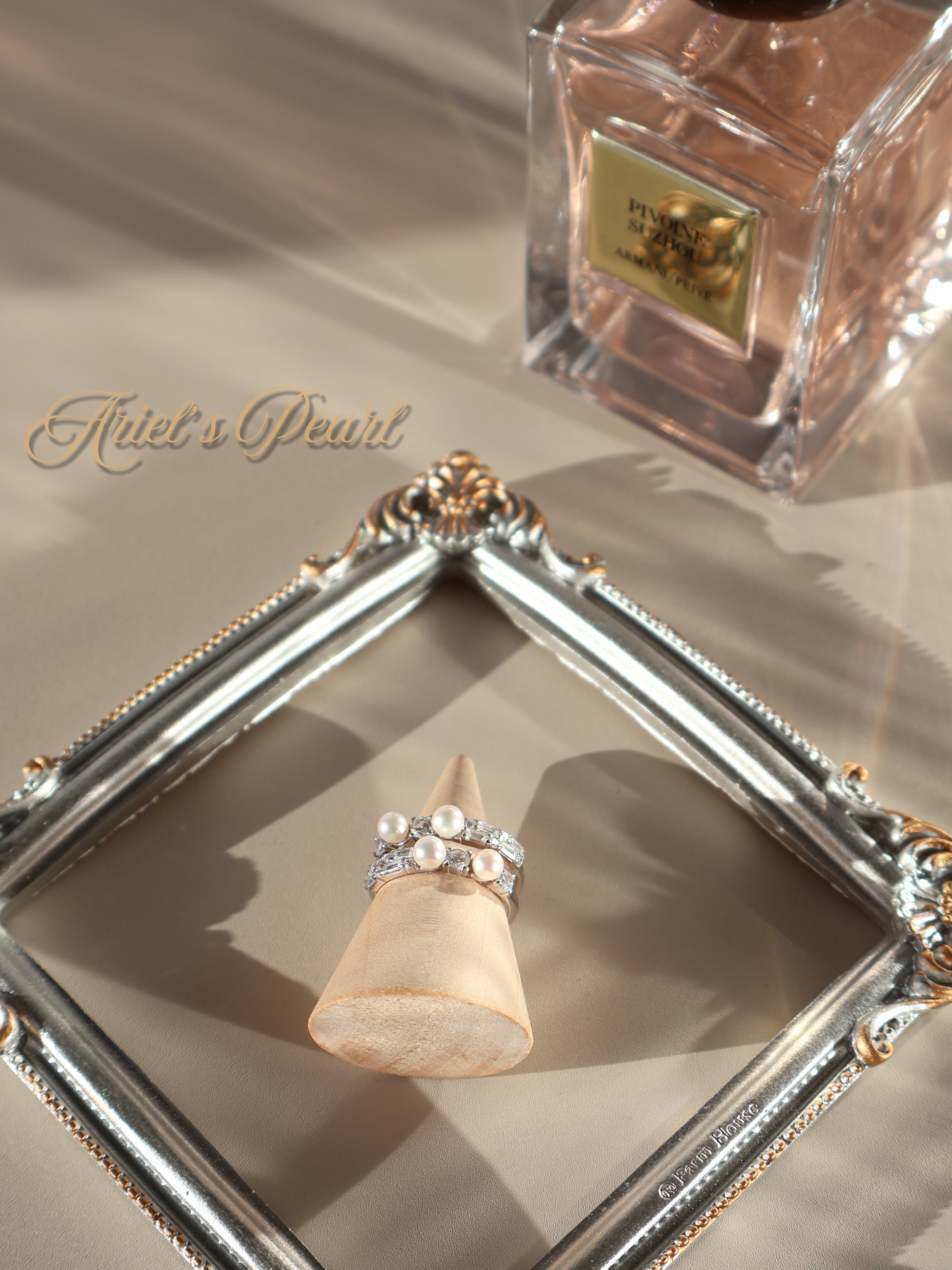 Double Band Pearl Cuff Ring – Sterling Silver with Freshwater Pearls