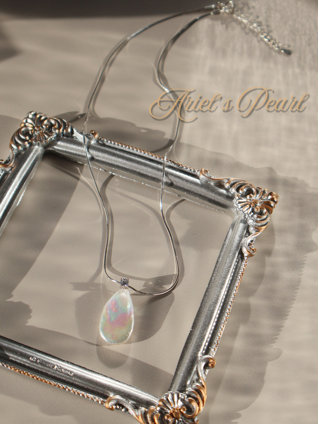 Modern Teardrop Pearl Pendant Necklace – Baroque Pearl on Sterling Silver Snake Chain