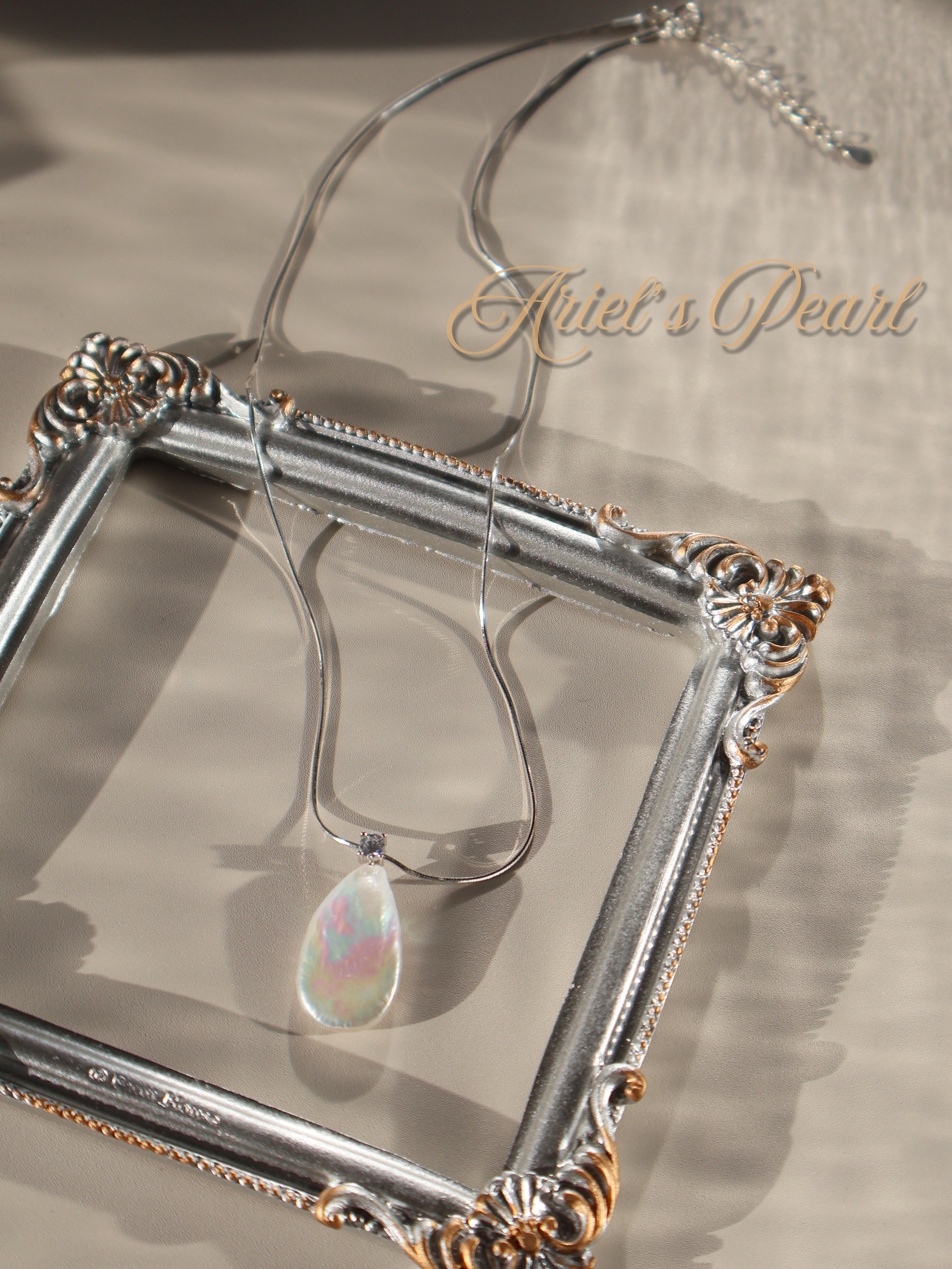 Modern Teardrop Pearl Pendant Necklace – Baroque Pearl on Sterling Silver Snake Chain