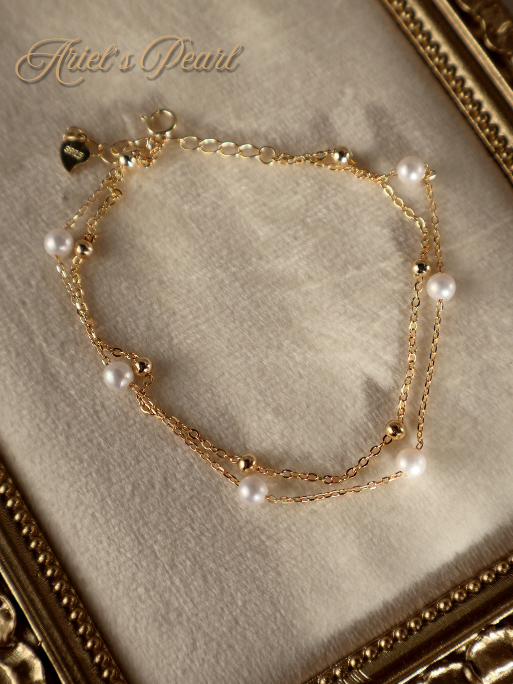 Layered Freshwater Pearl Bracelet - Sterling Silver Chain Bracelet