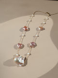 Convertible Pearl Necklace - Adjustable Choker with Baroque, Heart & Star Freshwater Pearls