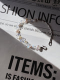 Rainbow Moonstone & Pearl Cuff Bracelet – Sterling Silver
