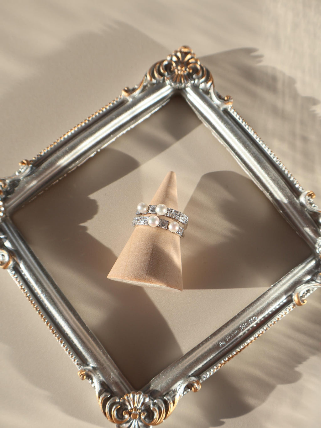 Double Band Pearl Cuff Ring – Sterling Silver with Freshwater Pearls