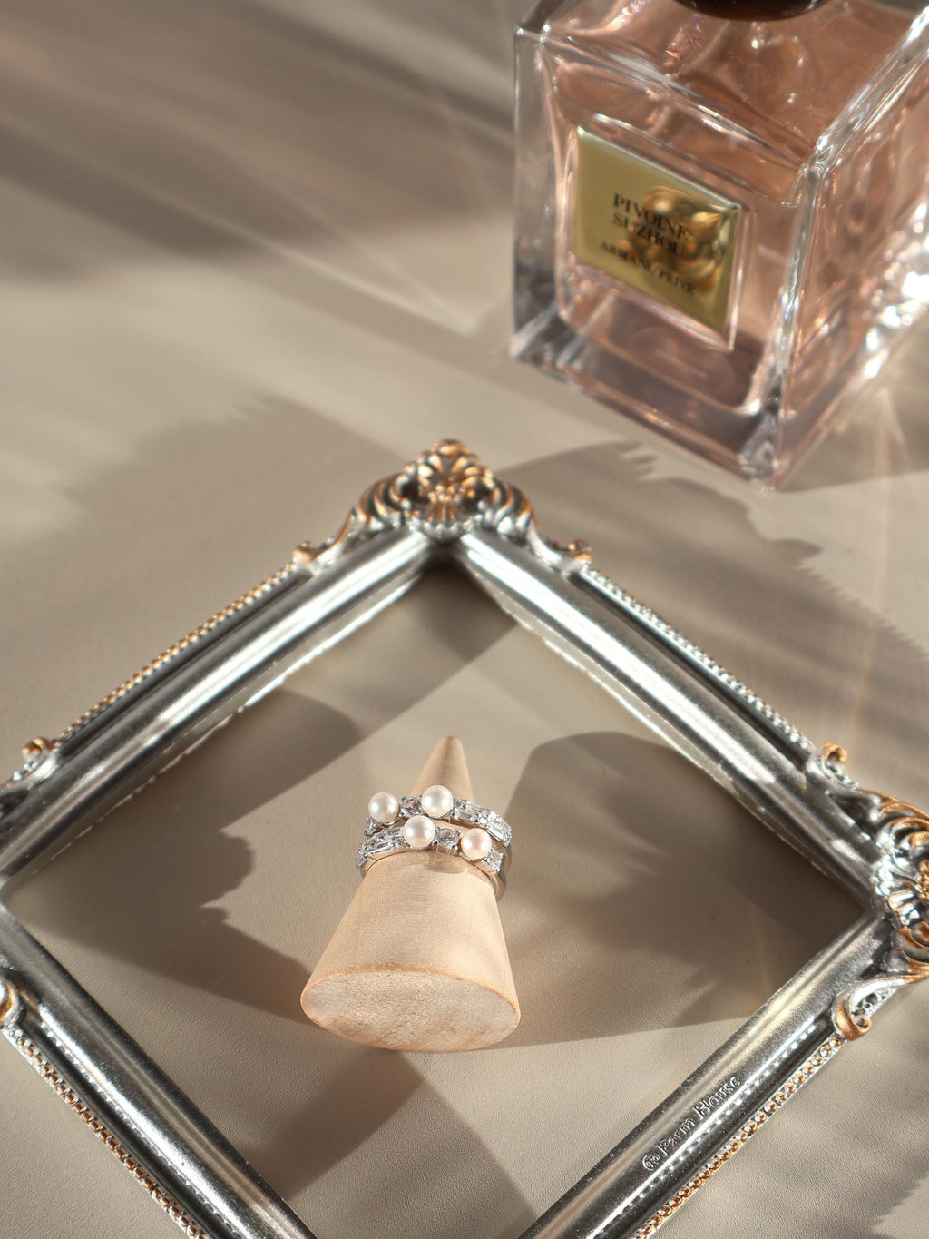 Double Band Pearl Cuff Ring – Sterling Silver with Freshwater Pearls