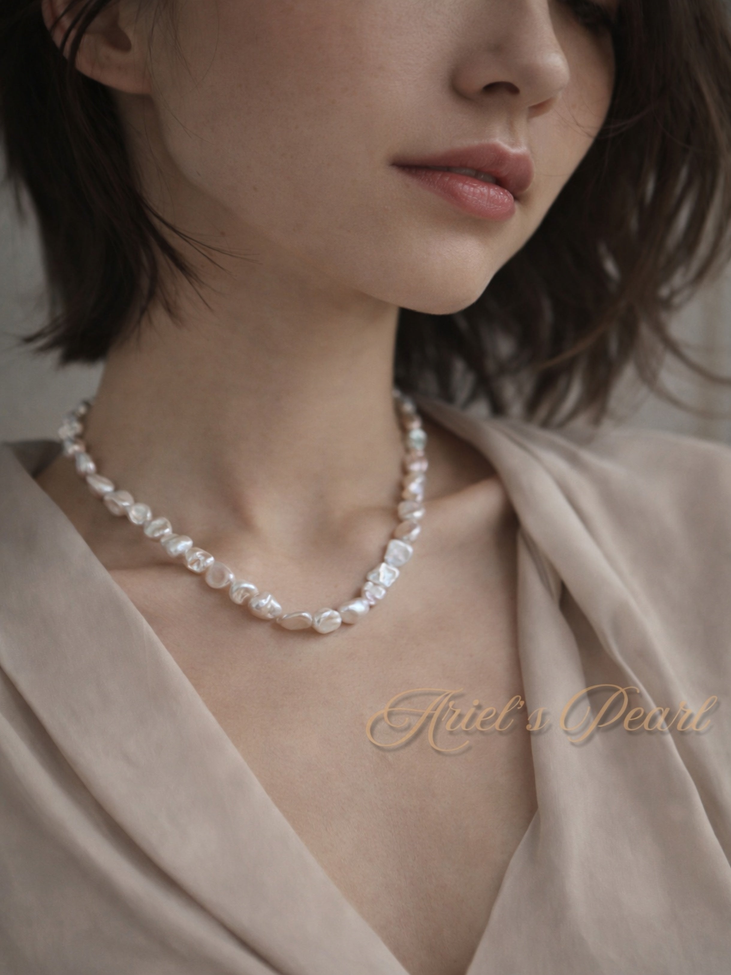 Baroque Freshwater Pearl Necklace – Natural Baroque Pearls, Adjustable Length